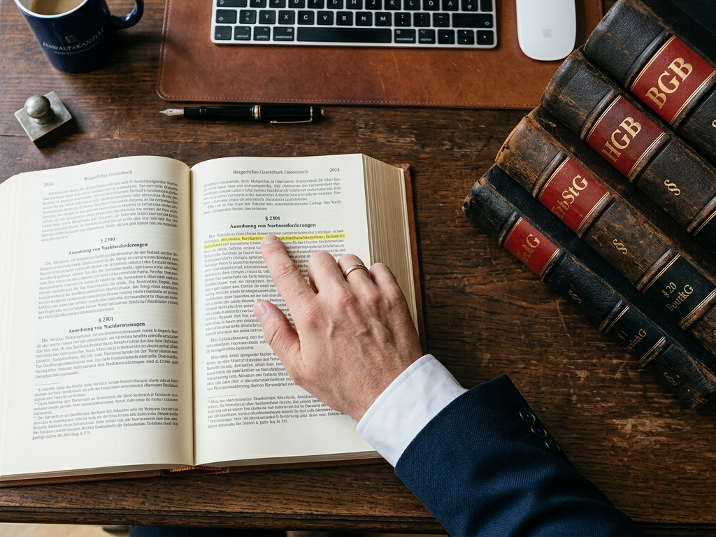 Foto mit Gesetzesbüchern